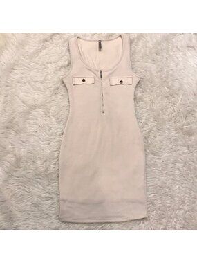 Beige off white. Tan simple summer dress size small